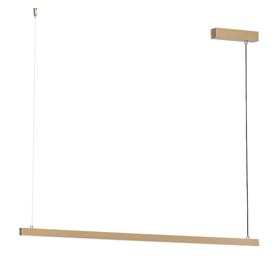 Złota lampa wisząca podłużna Miami 120cm - liniowa nad stół