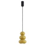 Żółta lampa wisząca Orlando - styl retro vintage
