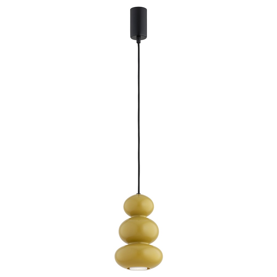 Żółta lampa wisząca Orlando - styl retro vintage