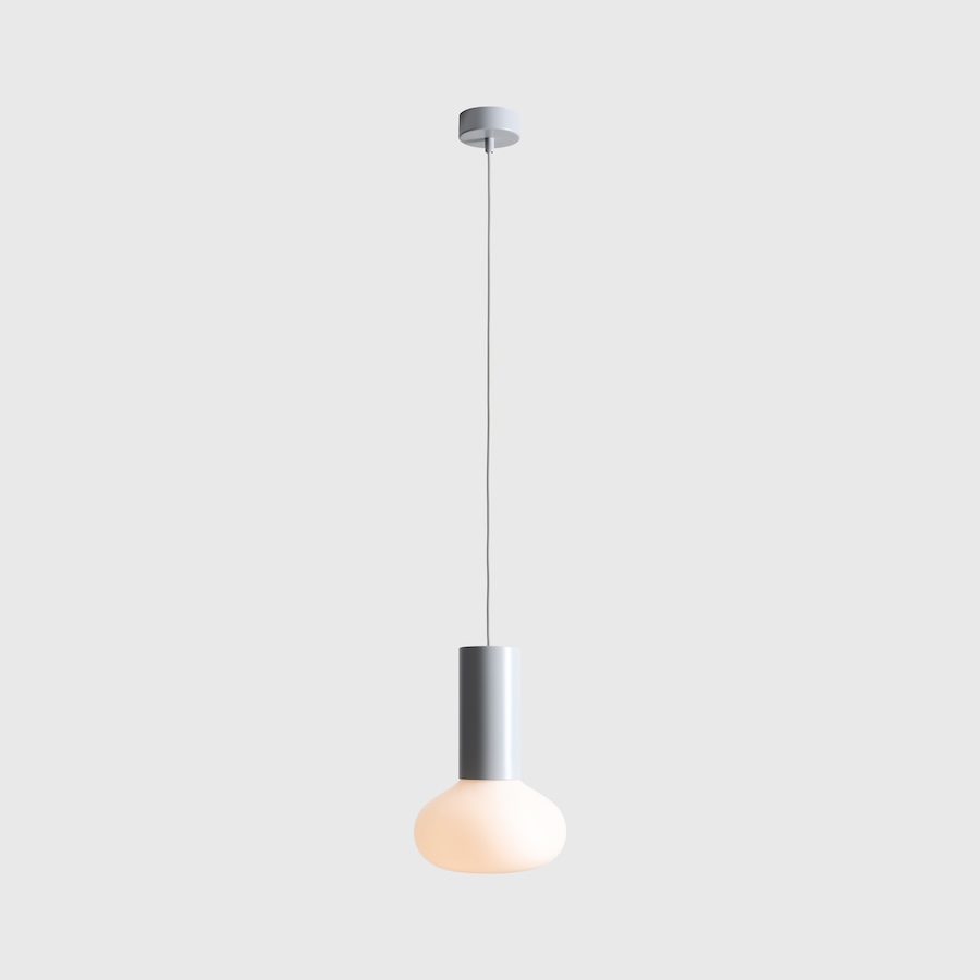 Szara nowoczesna lampa wisząca Flo Grey 19 - Aldex