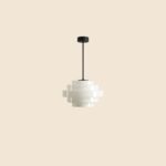Biała lampa wisząca vintage na rurce Filo Aldex