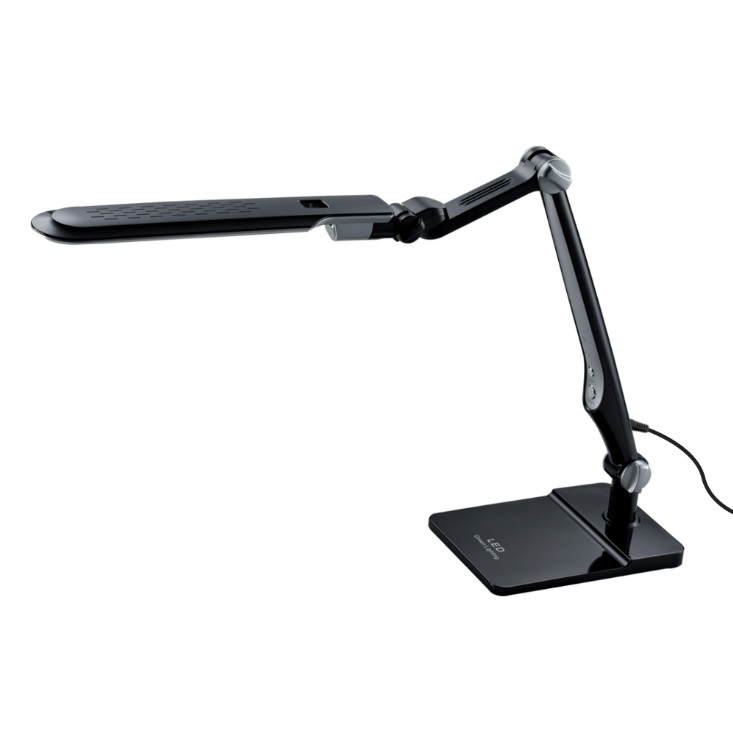 Czarna lampka biurkowa Mica LED - regulacja światła