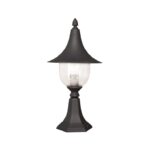 Czarna latarenka ogrodowa Boston - 53cm IP44