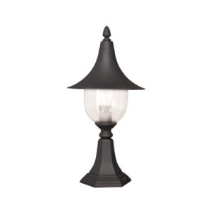 Czarna latarenka ogrodowa Boston - 53cm IP44