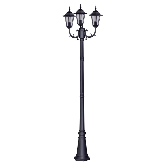 Czarna latarnia uliczna Standard 3 - 233cm