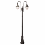 Czarna podwójna latarnia ogrodowa Boston IP44 - 237 cm