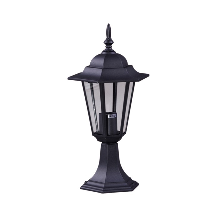 Czarny lampion ogrodowy na prąd Standard 44cm - IP44