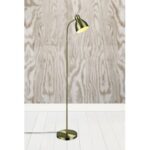 Klasyczna lampa stojąca Nitta - złota