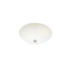 Klasyczny plafon szklany Cut 35cm - biały