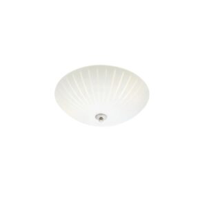 Klasyczny plafon szklany Cut 35cm - biały