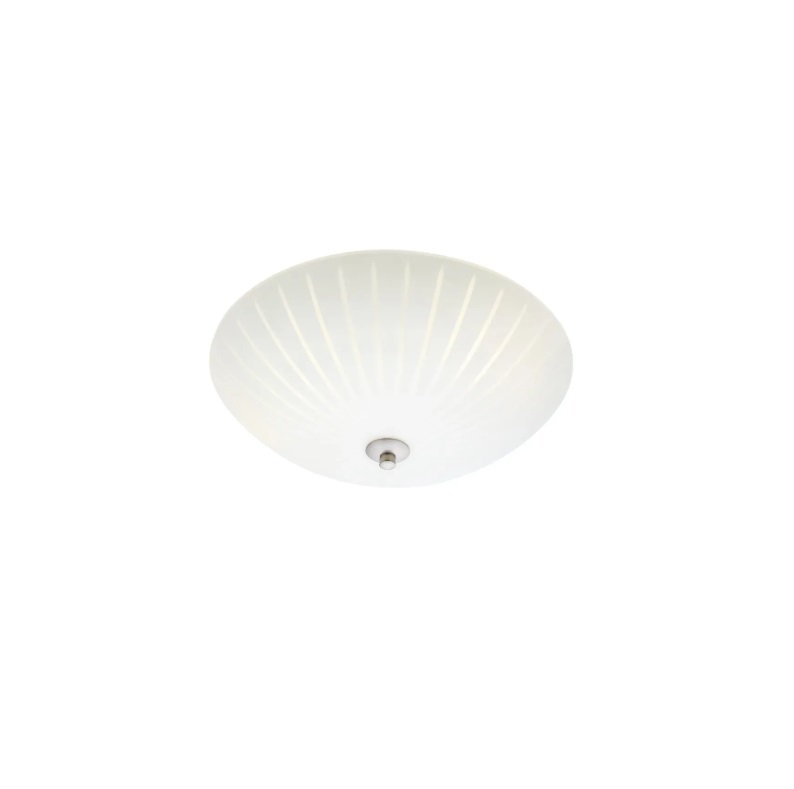 Klasyczny plafon szklany Cut 35cm - biały