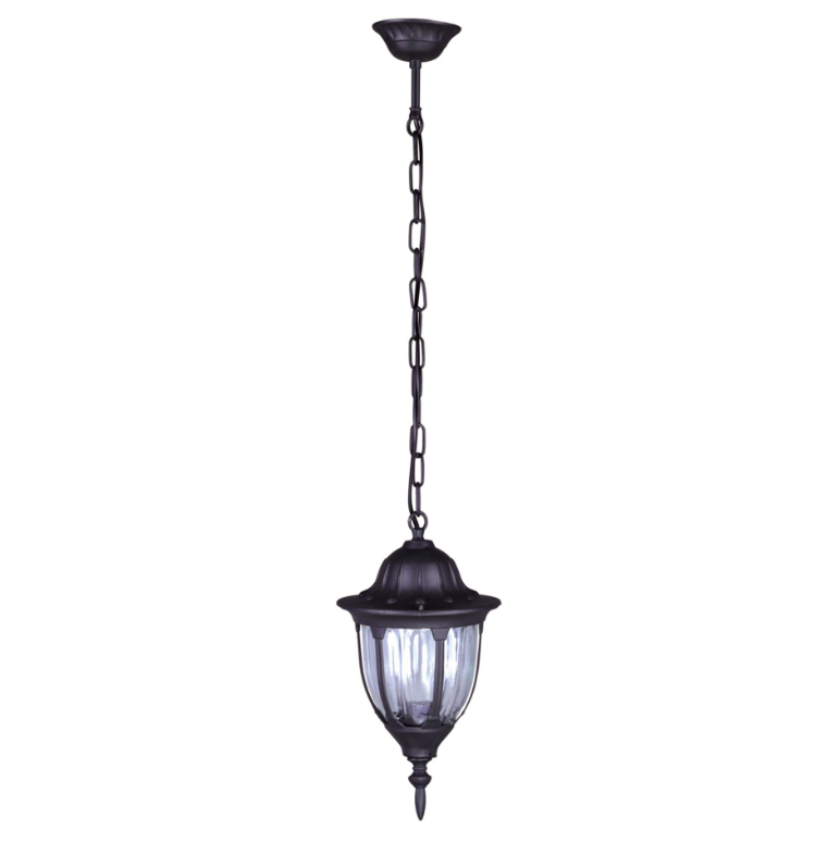 Lampa wisząca klasyczna nad drzwi Vasco IP44 - czarna