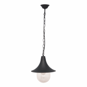 Lampa wisząca na łańcuchu Boston IP44 - czarna nad drzwi