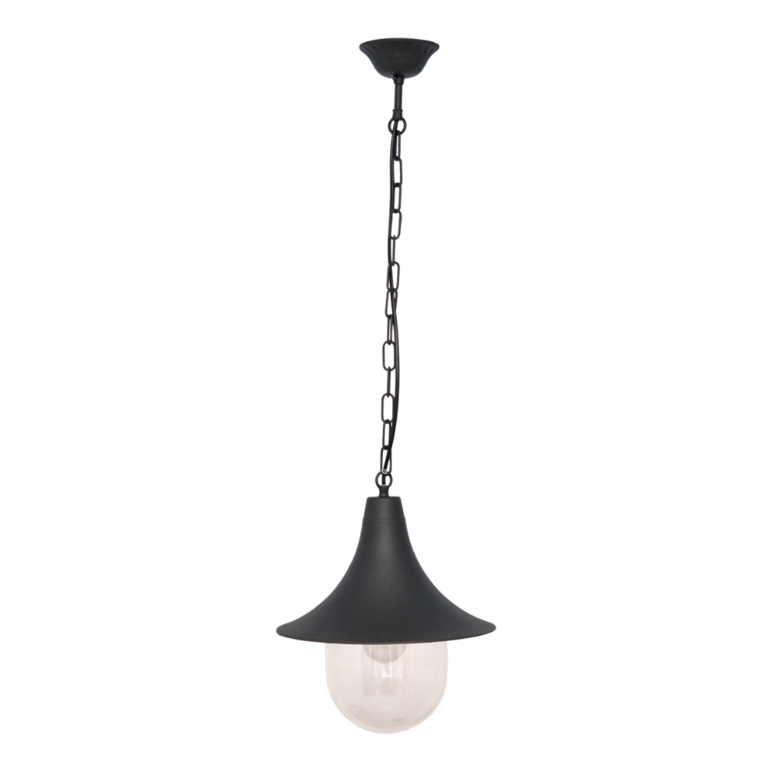 Lampa wisząca na łańcuchu Boston IP44 - czarna nad drzwi