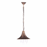 Lampa wisząca z łańcuchem na taras Boston IP44 - brązowa