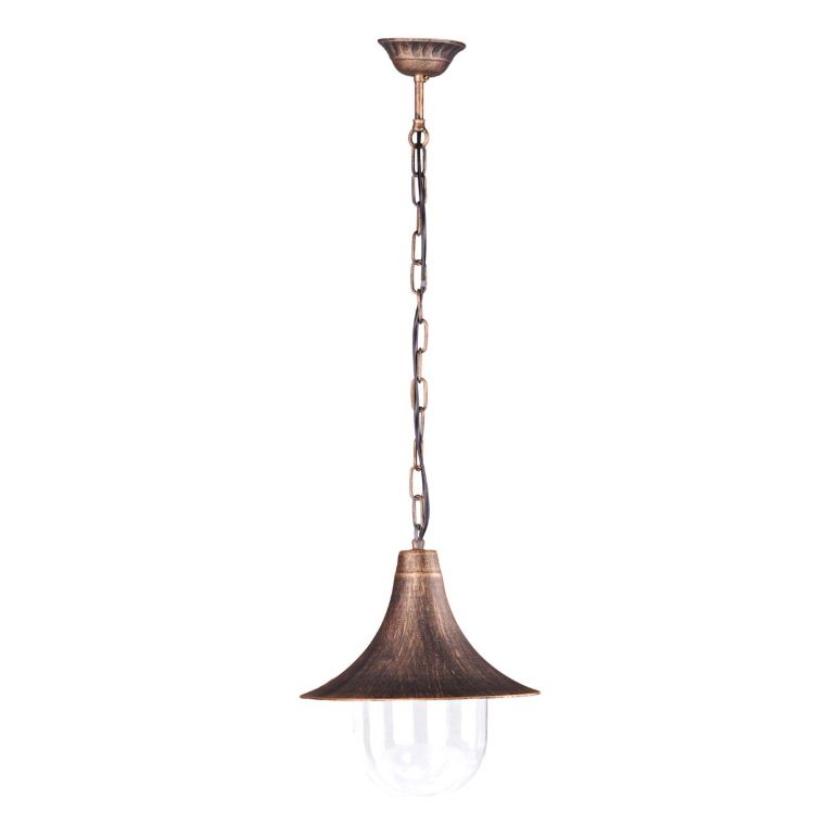 Lampa wisząca z łańcuchem na taras Boston IP44 - brązowa