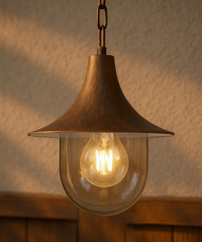Lampa wisząca z łańcuchem na taras Boston IP44