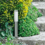 Srebrny słupek do ogrodu Anica IP44 - 45 cm