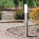 Srebrny słupek do ogrodu Anica IP44 - 65 cm