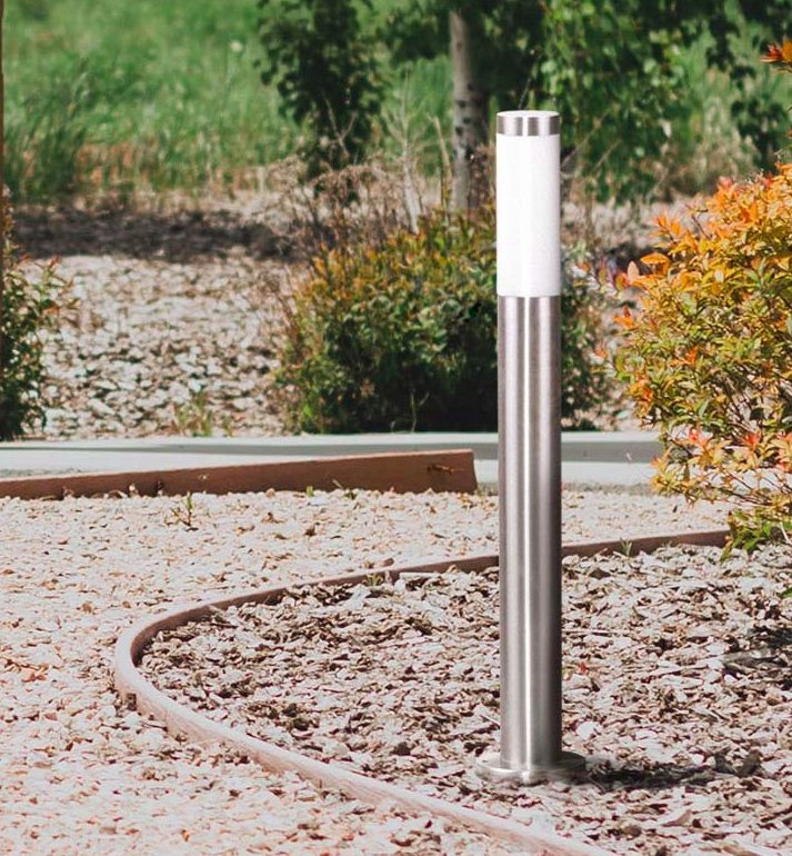 Srebrny słupek do ogrodu Anica IP44 - 65 cm