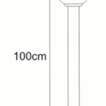 Srebrny słupek ogrodowy Ana IP44 - 100cm - wymiary