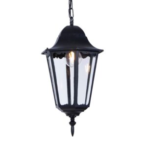 Zewnętrzna lampa wisząca IP44 Lozana - czarna