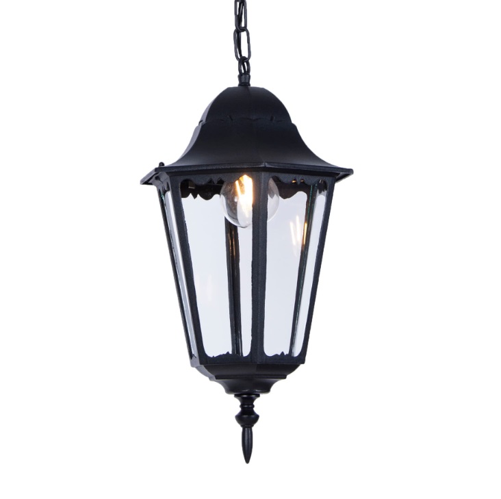 Zewnętrzna lampa wisząca IP44 Lozana - czarna