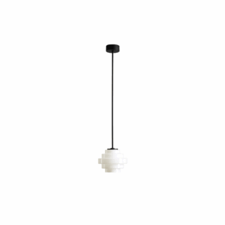 Lampa wisząca Filo Milky M 14 - schodkowy klosz na sztycy 60cm