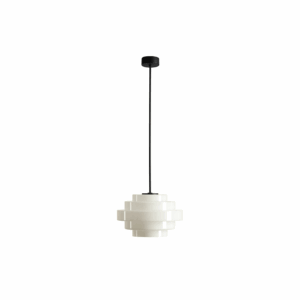 Lampa sufitowa wisząca Filo Milky M 28 - warstwowy klosz na sztycy 60cm