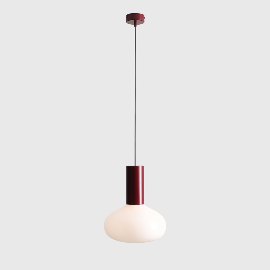 Bordowa lampa wisząca nad stolik kawowy Flo Artera