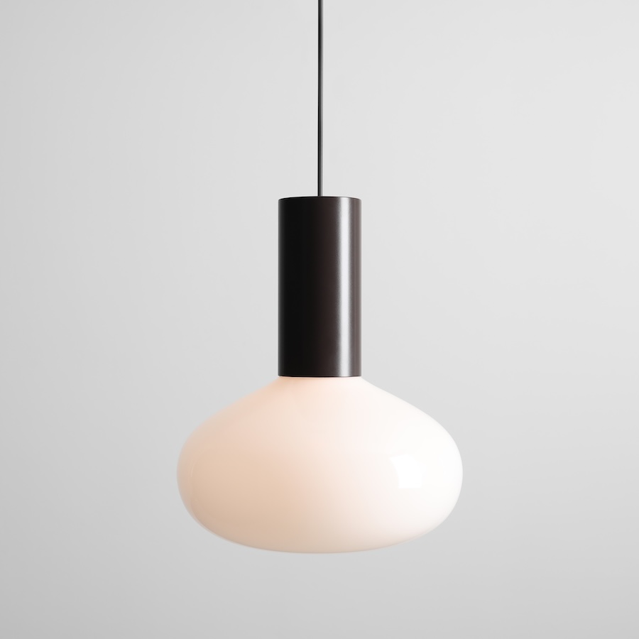Brązowa elegancka lampa wisząca Flo Mokka 26 - Aldex