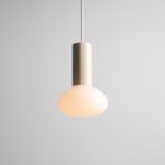 Kremowa lampa wisząca Flo Cream 19 - beż