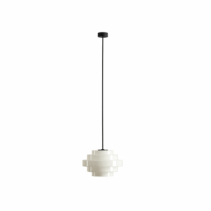 Lampa wisząca w stylu vintage Filo Milky L 22 - warstwowe szkło na sztycy 90cm