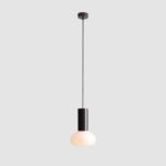 Brązowa mała lampa wisząca nad stolik Flo Mokka 19 - Aldex