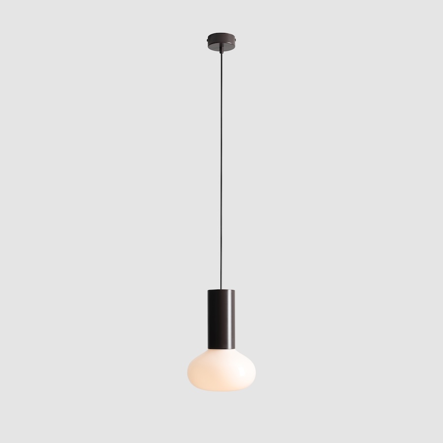 Brązowa mała lampa wisząca nad stolik Flo Mokka 19 - Aldex