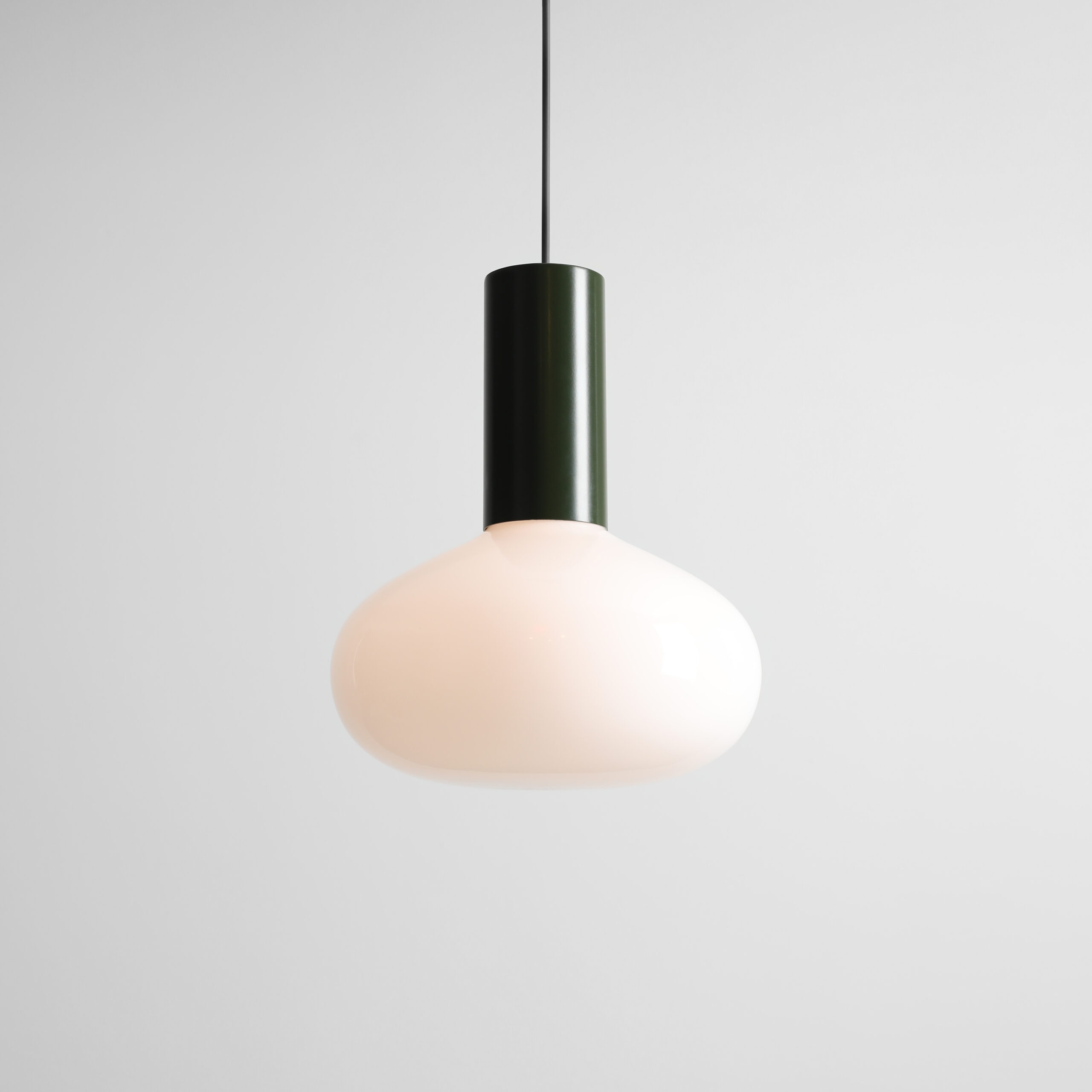 Zielona lampa wisząca Flo Moss 26 - szklana