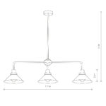 Podłużna lampa wisząca Craft III modern farmhouse - czarna 3-punktowa - 1