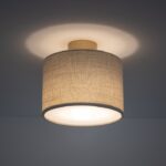 Beżowy plafon materiałowy Santana S 23cm - do sypialni