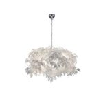 Biała duża lampa wisząca Leavy 70cm - designerska
