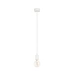 Biała lampa wisząca na żarówkę dekoracyjną Silicone - zwis