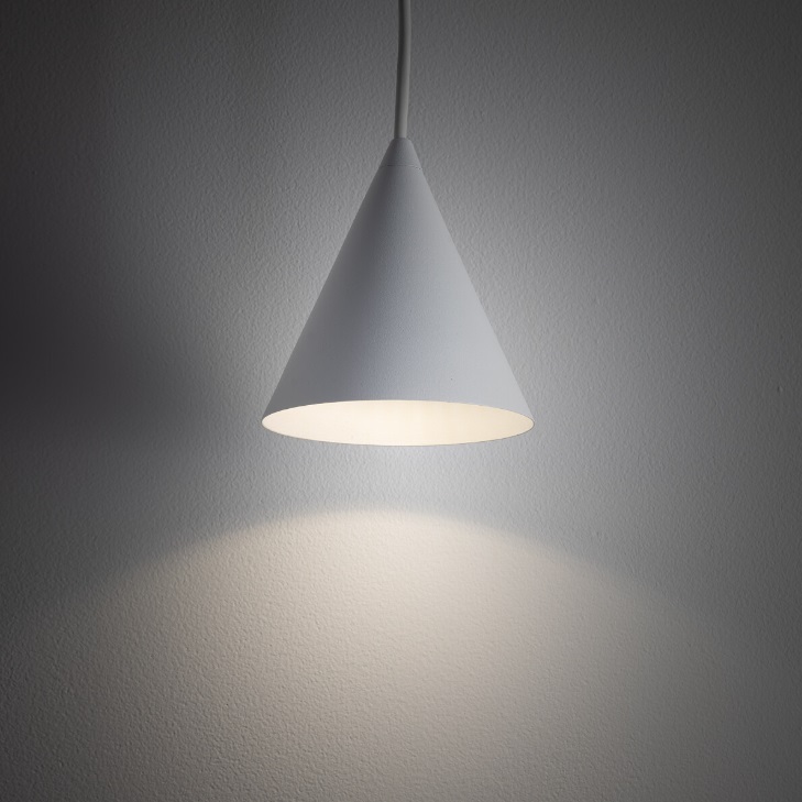 Biała lampa wisząca stożek Zenith XS - nowodvorski