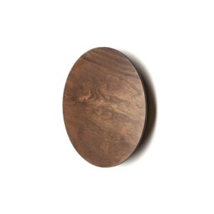Brązowy kinkiet drewniany RING Timber M LED 25cm - podświetlenie ściany