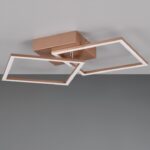 Brązowy plafon sufitowy LED Trail 20W - regulowane klosze
