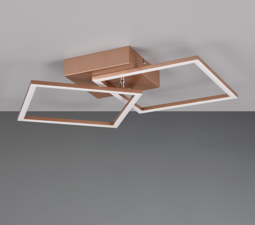 Brązowy plafon sufitowy LED Trail 20W - regulowane klosze