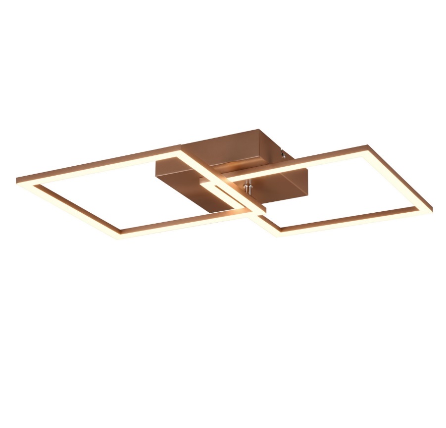 Brązowy plafon sufitowy LED Trail 20W - regulowany