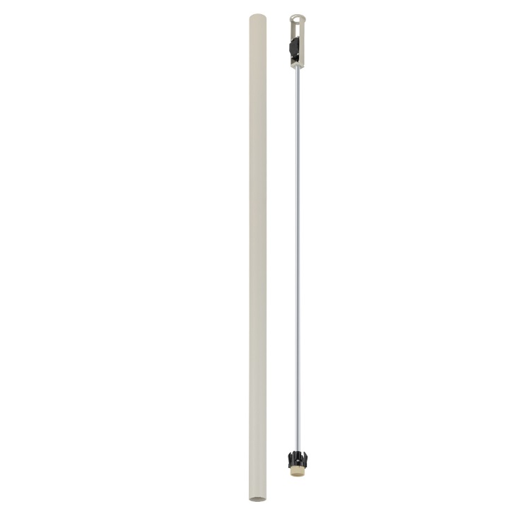 Cienka jasnoszara tuba lampa sufitowa Fourty XL 110