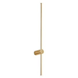 Cienka złota lampa ścienna Sparo LED 100cm - lśniący połysk
