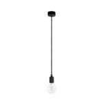 Czarna lampa wisząca na żarówkę Silicone - zwis