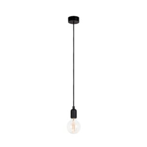Czarna lampa wisząca na żarówkę Silicone - zwis