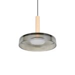 Czarna płaska lampa wisząca Celeste LED